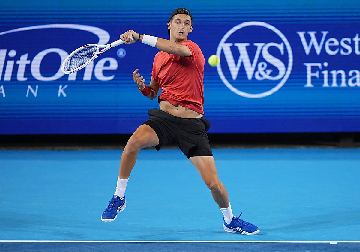 Terence Atmane, durante su partido ante Rune