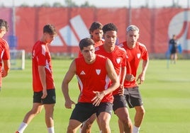 Juanlu, presente en el último entrenamiento previo al Athletic Club
