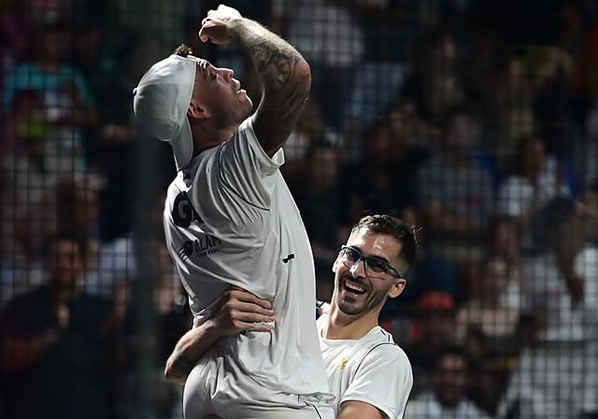 Gonza Alfonso y Xisco Gil, celebrando la victoria