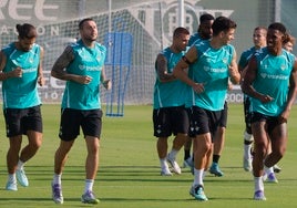 Aitor Ruiba, en el entrenamiento de este miércoles