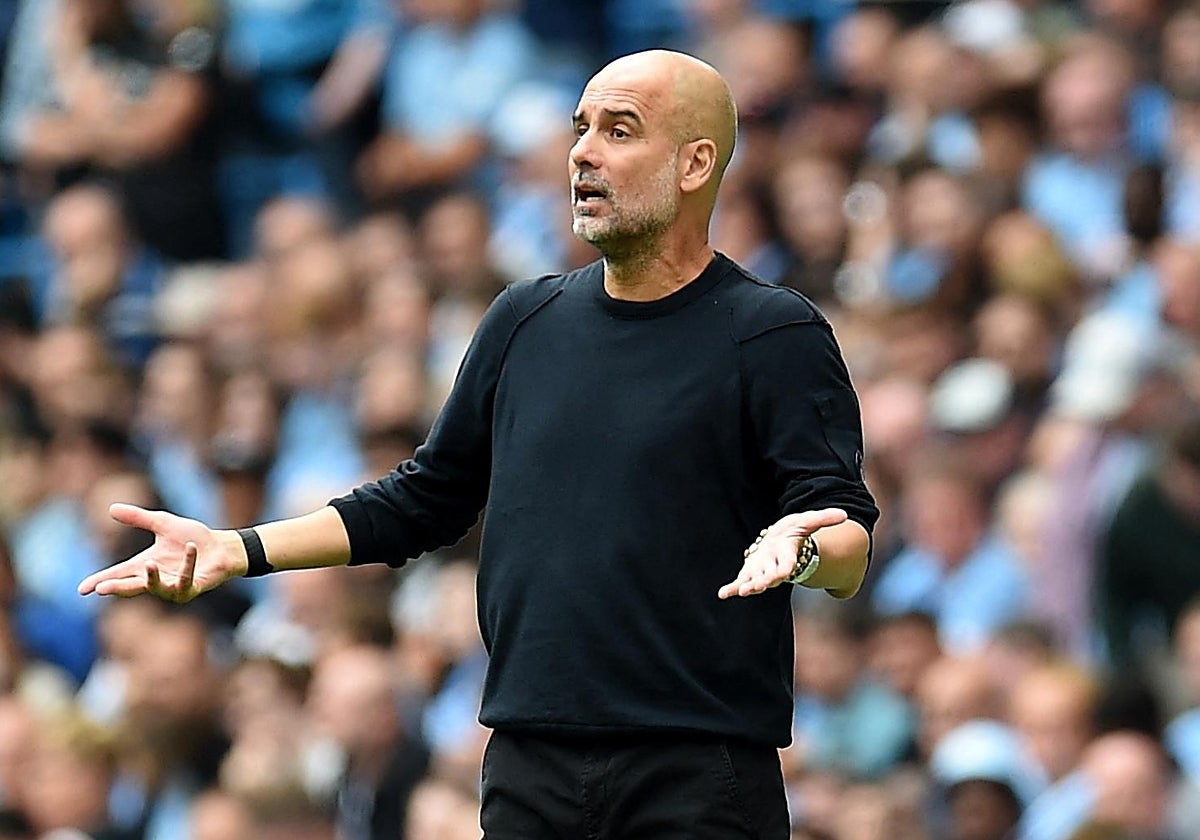 Guardiola, durante el partido ante el Tottenham
