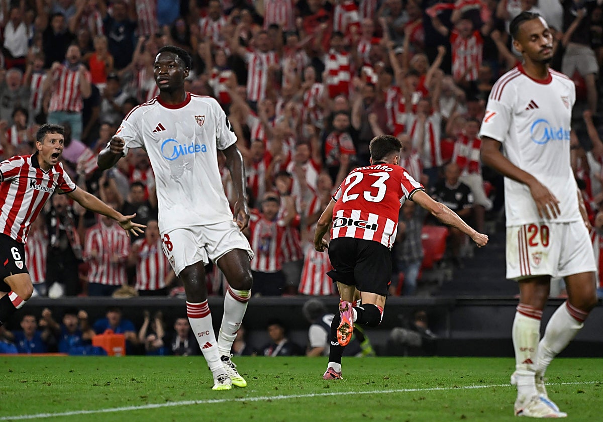 Agoume y Sow, en el partido de San Mamés