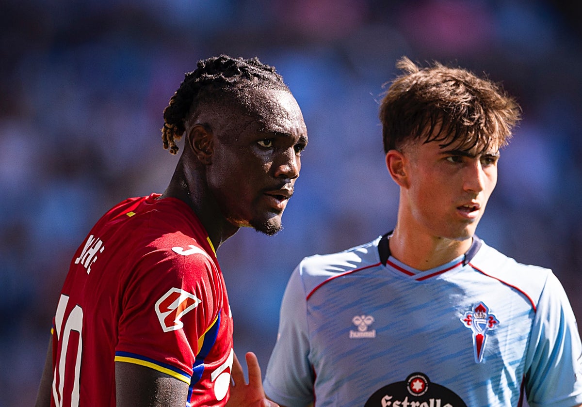 Chistantus Uche, en el partido frente al Celta en Balaídos
