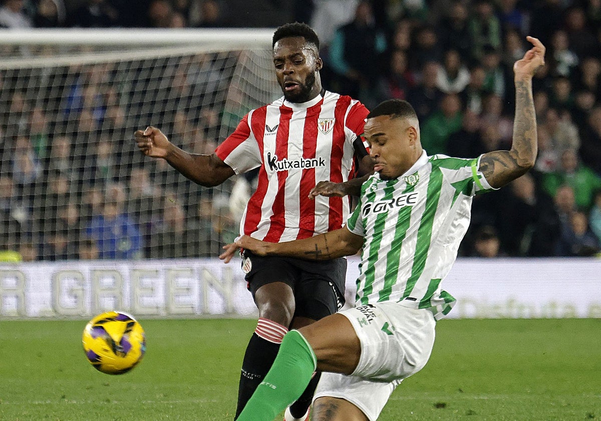 Un lance del juego del Betis - Athletic Club de la pasada temporada