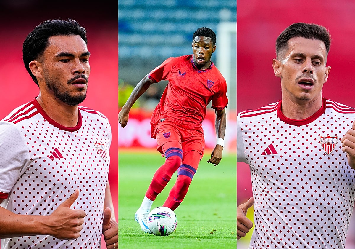 Gabriel Suazo, Stanis Idumbo y Alfon González