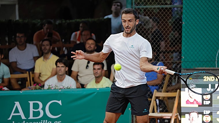 Javier Barranco, en su partido contra Pablo Carreño