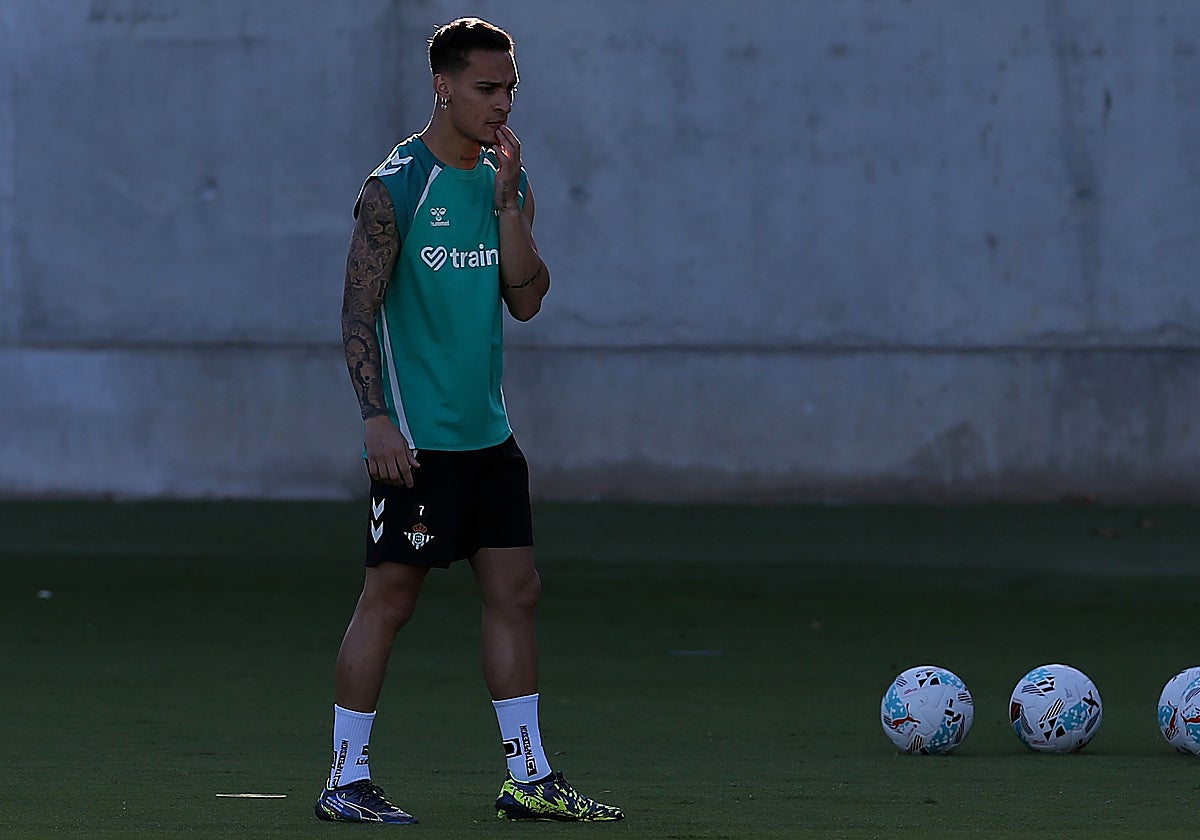 Antony, en su primer entrenamiento de la segunda etapa como jugador verdiblanco