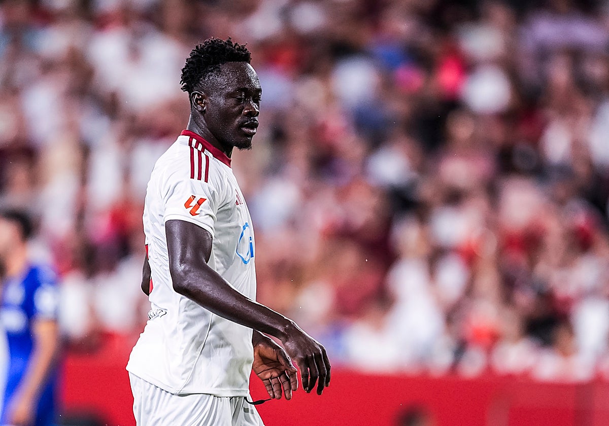 Akor Adams, durante el Sevilla - Getafe
