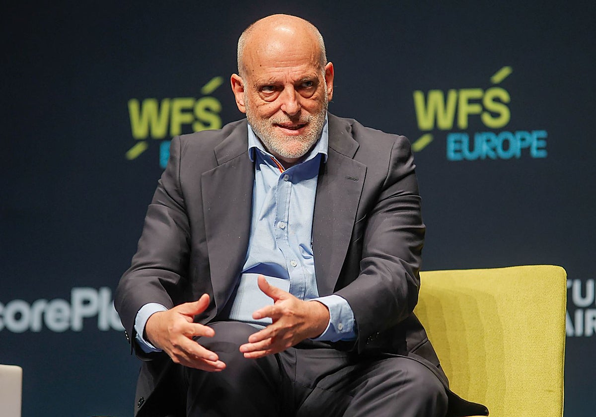 Javier Tebas, en un acto en Sevilla, en una imagen de archivo