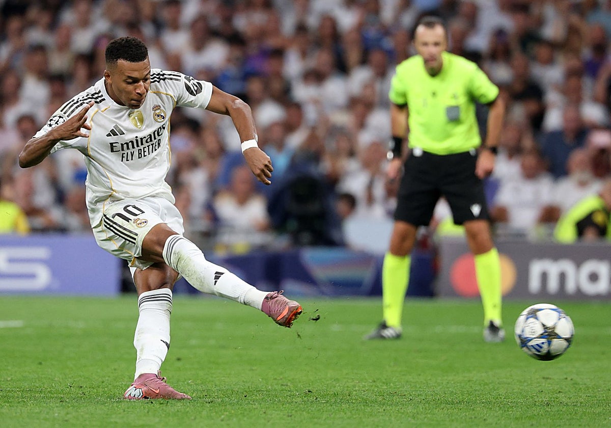 Mbappé dio el triunfo al Real Madrid ante el Marsella desde el punto de penalti del Bernabéu