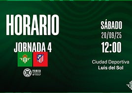 La Federación y LaLiga sí cambian el horario del Betis Deportivo por las altas temperaturas