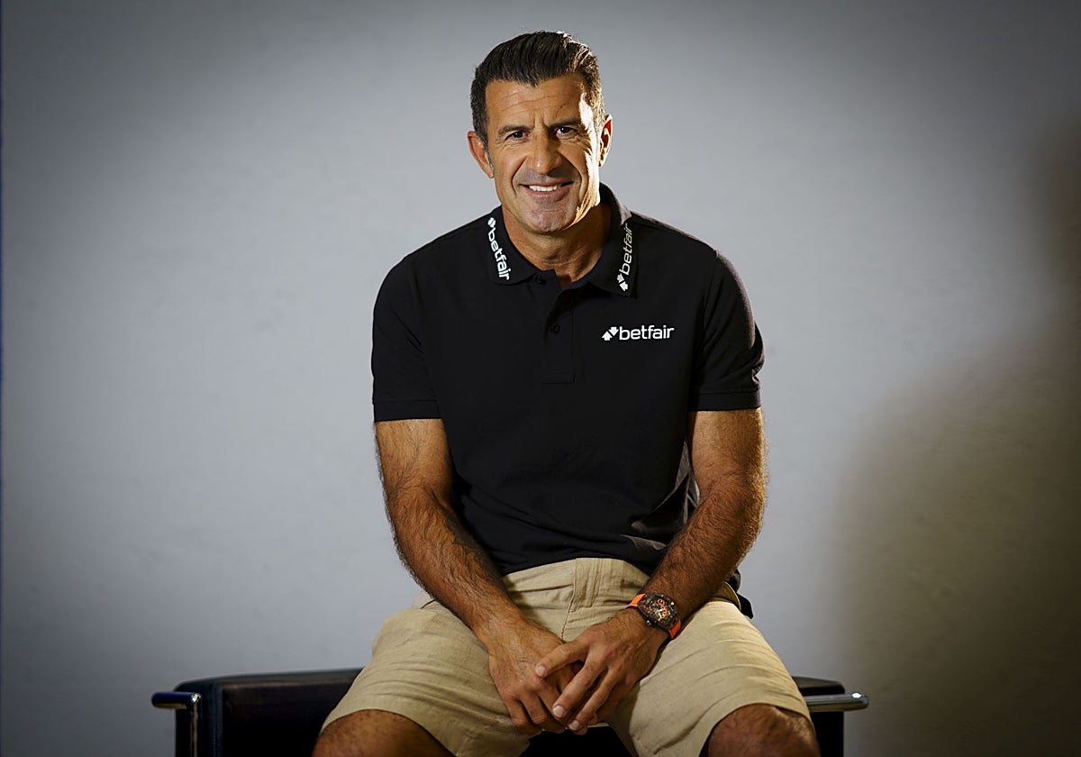 Figo, posando para ABC antes de la entrevista