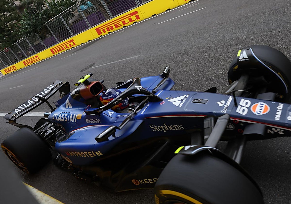 Carlos Sainz, durante el GP de Azerbaiyán