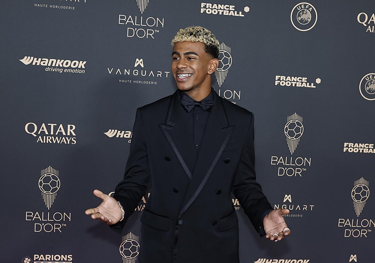 Lamine Yamal, a la entrada a la gala