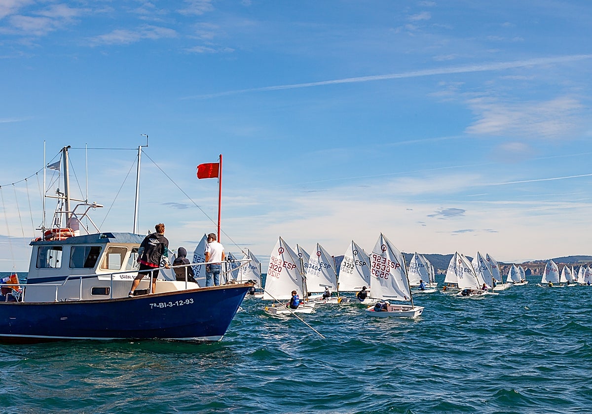 Los Optimist serán protagonista en aguas vizcaínas