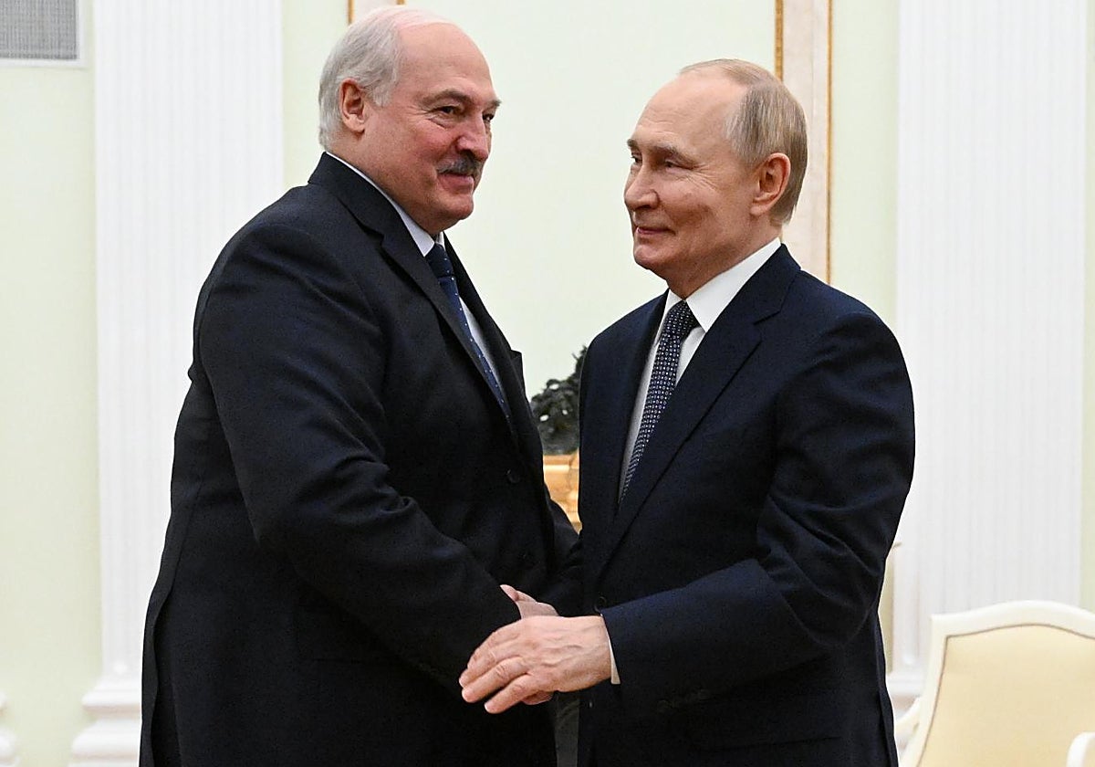 Alexander Lukashenko y Vladimir Putin, presidentes de Bielorrusia y Rusia respectivamente
