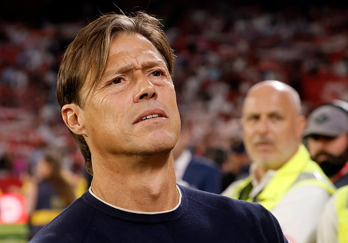 El entrenador del Sevilla, Matías Almeyda