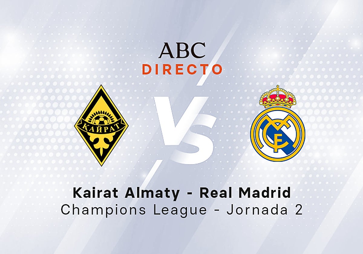 Kairat Almaty - Real Madrid, estadísticas del partido de la Liga de Campeones