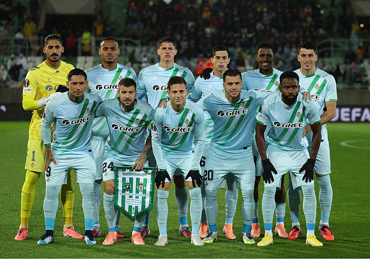 Once inicial del Betis en el Huvepharma Arena ante el Ludogorets