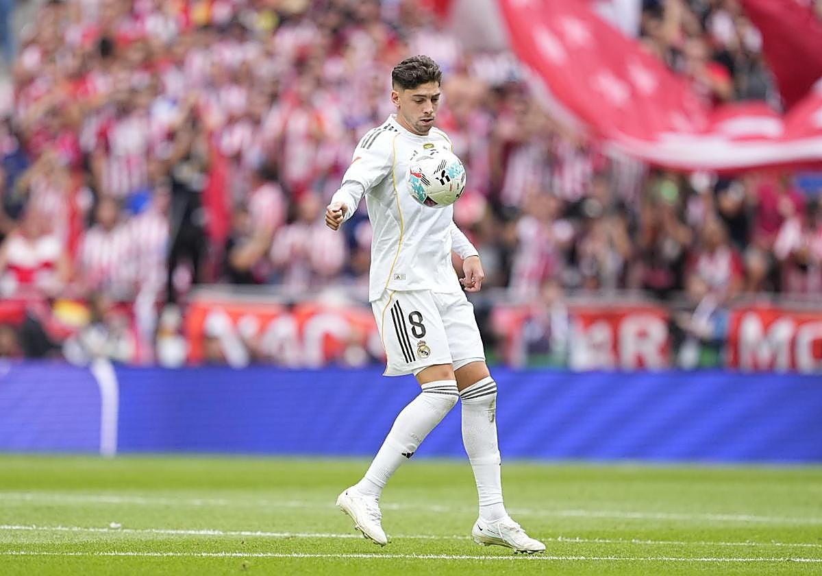 Valverde, en el partido ante el Atlético de Madrid del 5-2