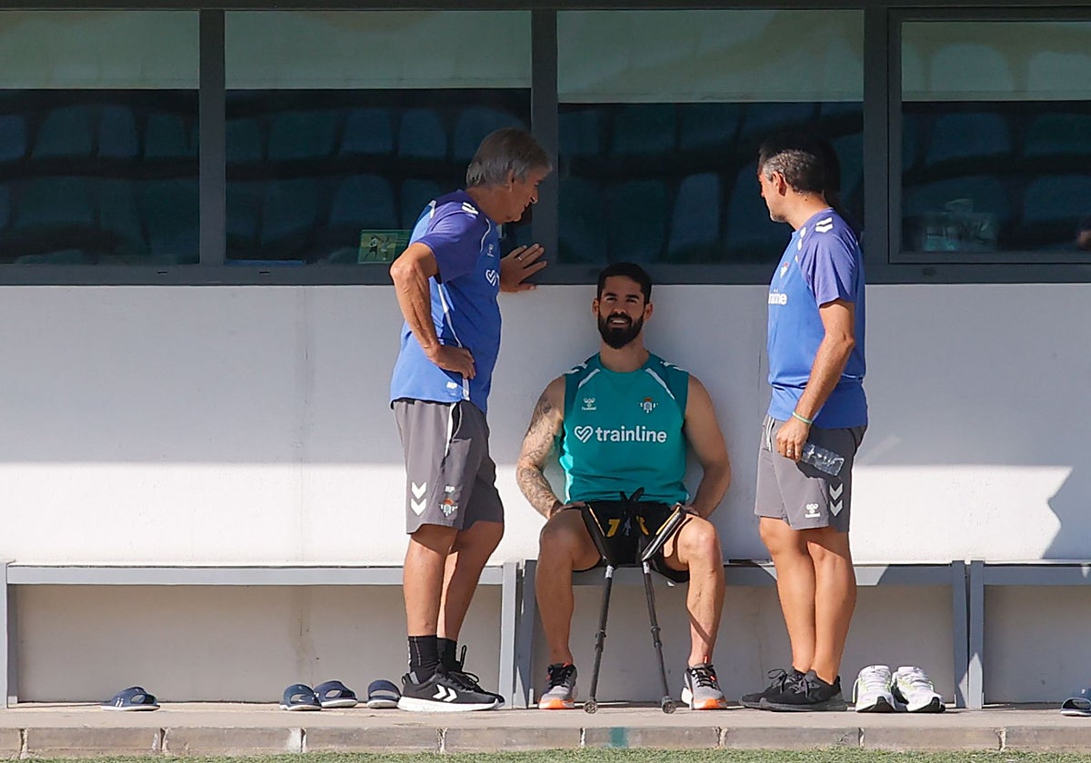 Isco y Manuel Pellegrini, en la ciudad deportiva Luis del Sol