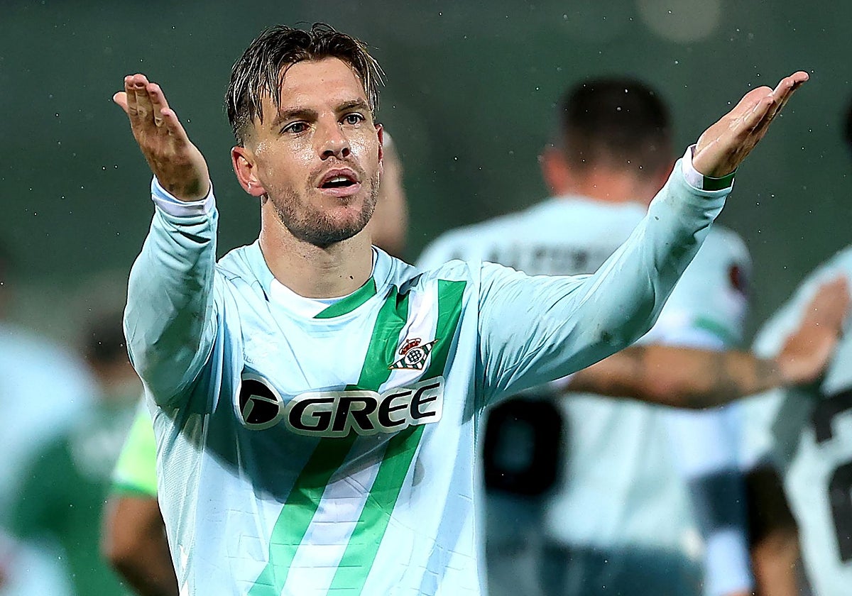 Giovani Lo Celso, tras marcar su gol al Ludogorets en la Europa League