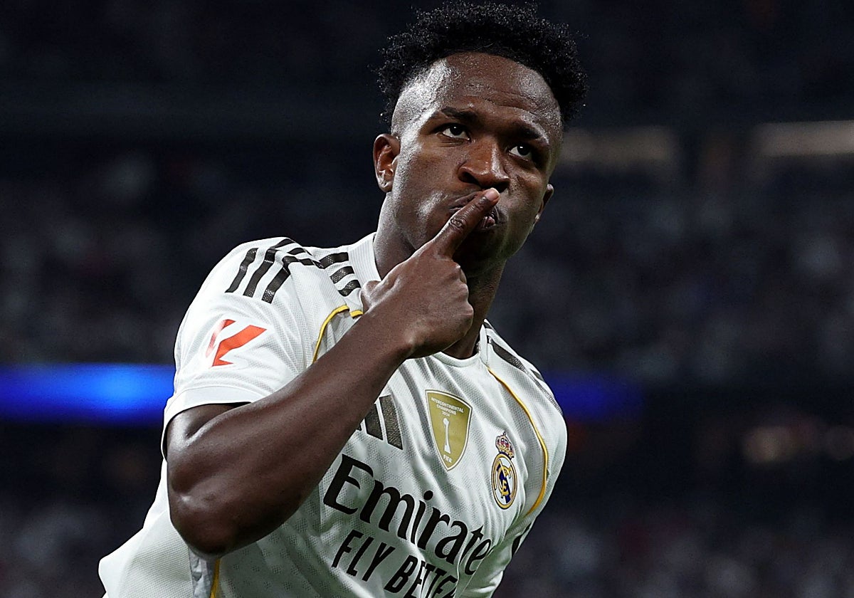 Vinícius, tras el primer gol ante el Villarreal