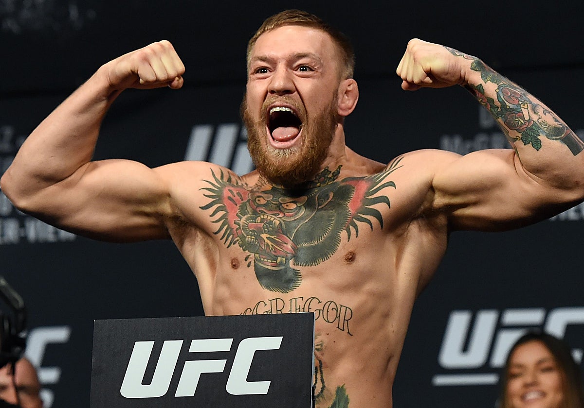 Conor McGregor, durante un pesaje