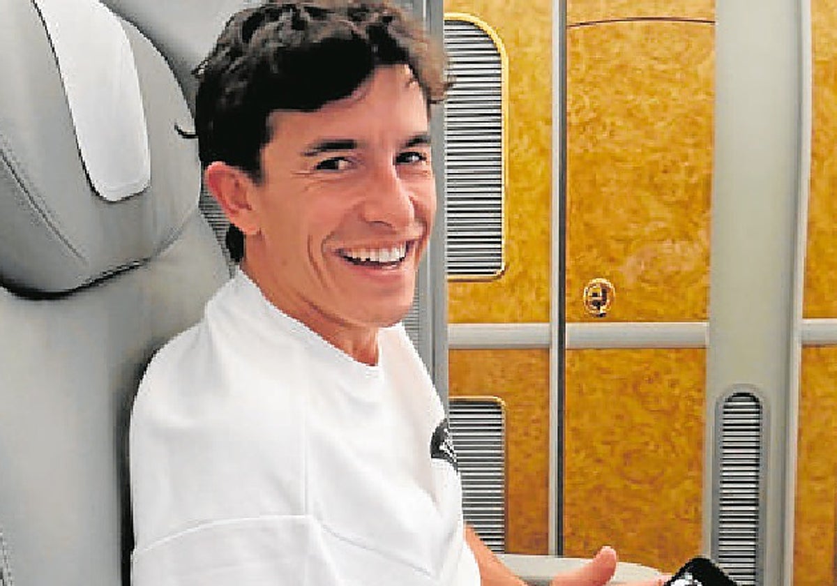 Marc Márquez, tras aterrizar en Madrid procedente de Indonesia