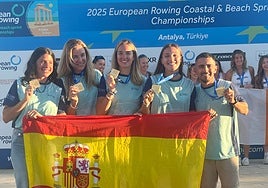 Un oro, una plata y dos bronces: los representantes andaluces suman ya cuatro medallas en el Europeo de remo de mar en Turquía