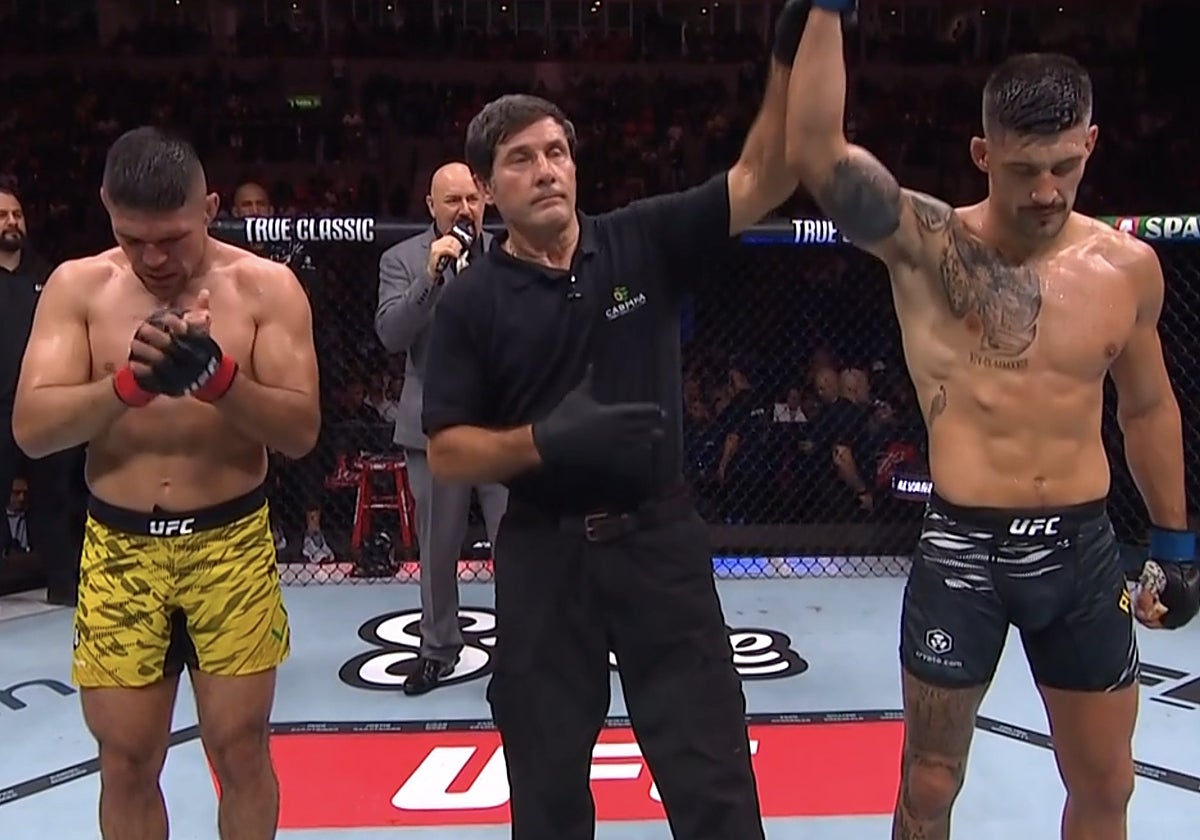 Joel Álvarez, vencedor de su combate contra Vicente Luque en Río de Janeiro