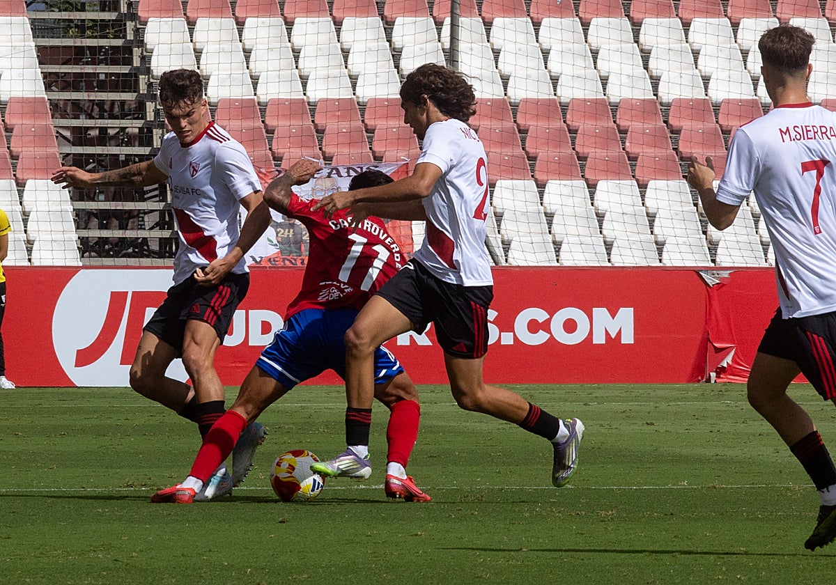 Nico Guillén, en un partido con el Sevilla Atlético