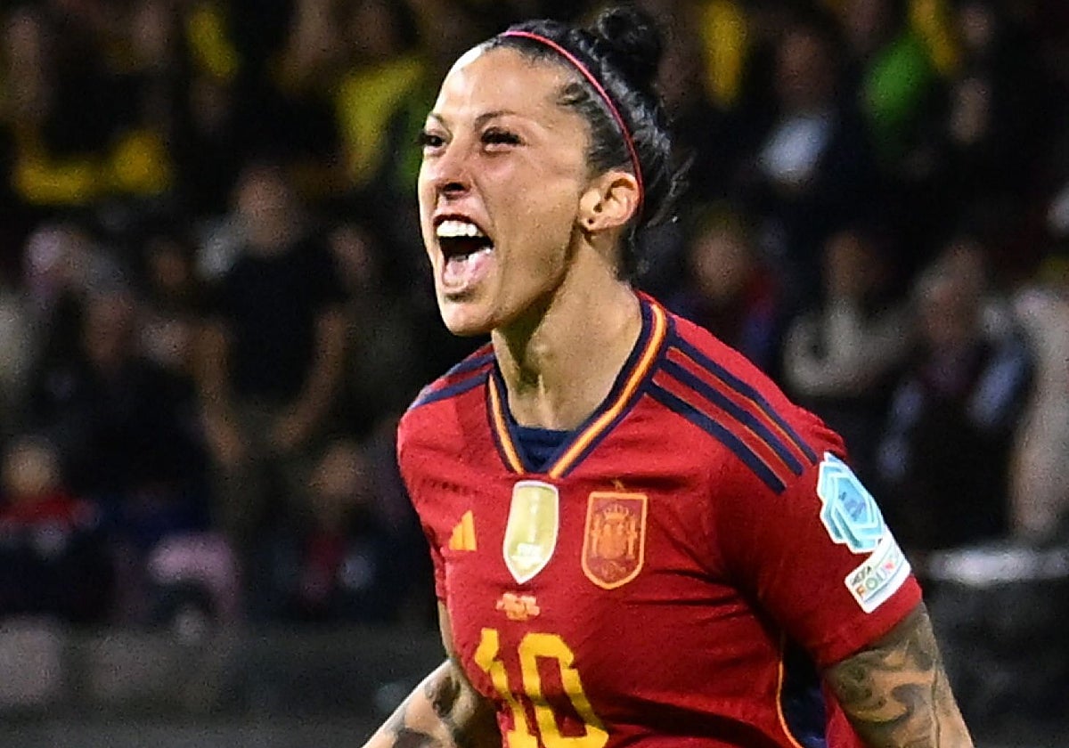 Jenni Hermoso, en un partido con la selección española