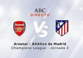 Arsenal - Atlético de Madrid, estadísticas del partido de Champions