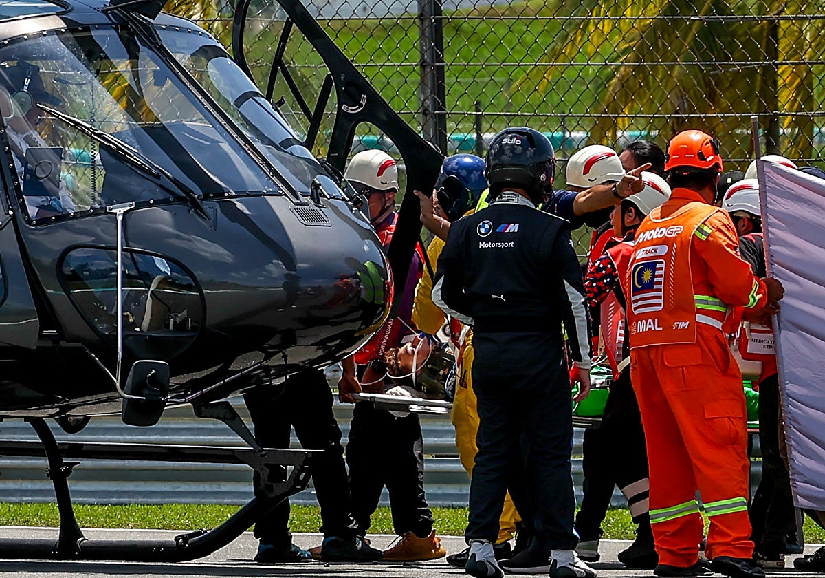 El piloto suizo Dettwiler fue trasladado en helicóptero a un hospital