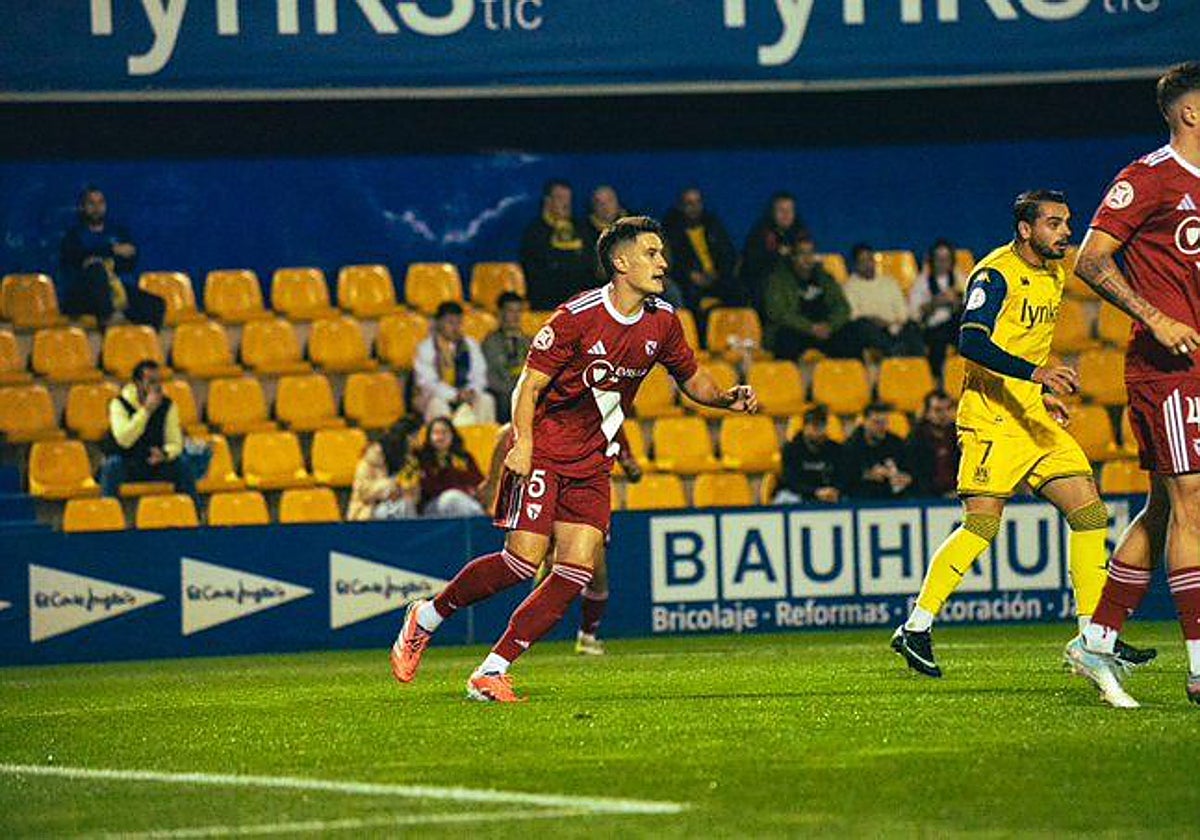 Castrín, en el transcurso del Alcorcón-Sevilla Atlético