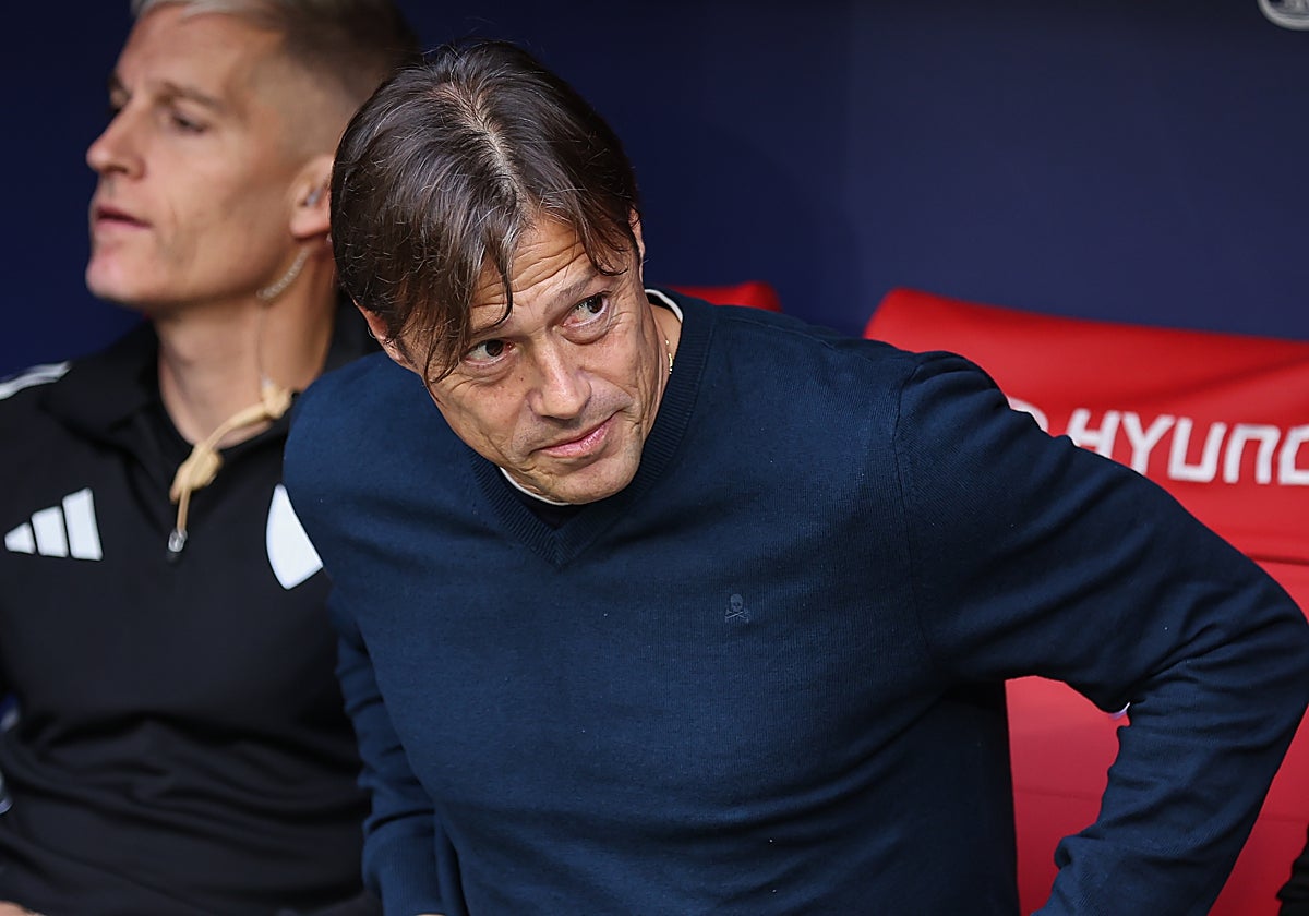 Matías Almeyda, en el banquillo del Metropolitano