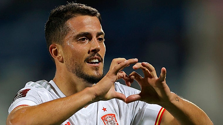 Fornals celebra su único gol con la Selección