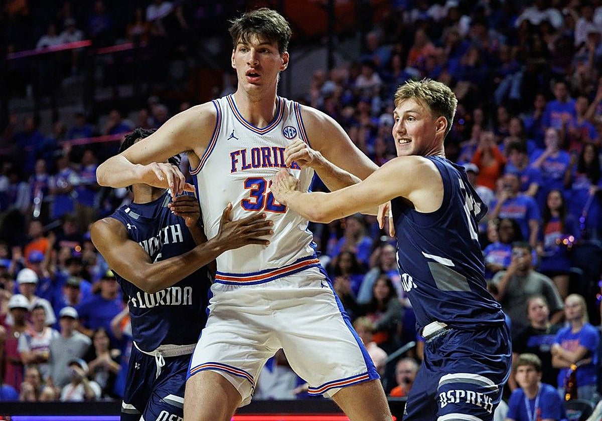 Rioux, durante su debut con la Universidad de Florida
