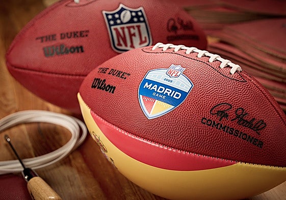Con los colores de la bandera española y heredero de una tradición centenaria: así es el balón del partido de la NFL en Madrid