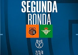 Cartel promocional del duelo Torrent - Real Betis de la segunda ronda de la Copa del Rey 25-26