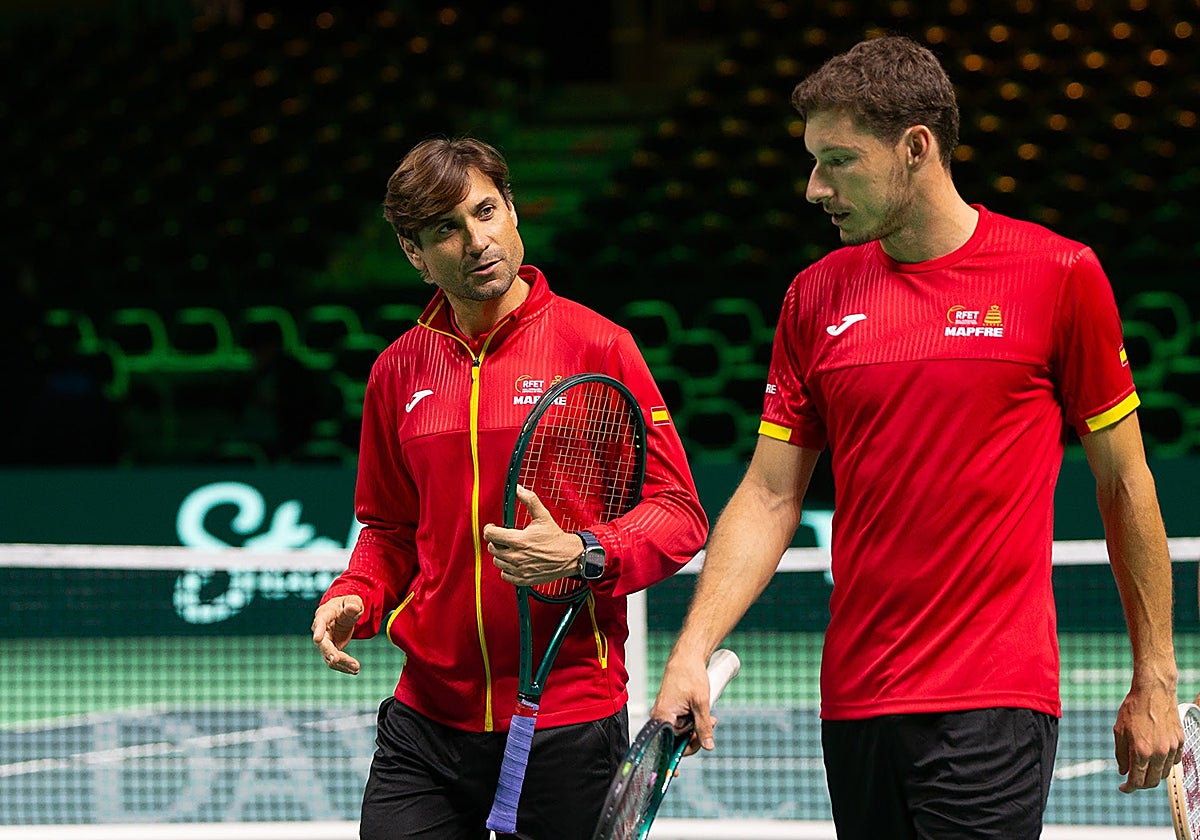 David Ferrer, con Pablo Carreño