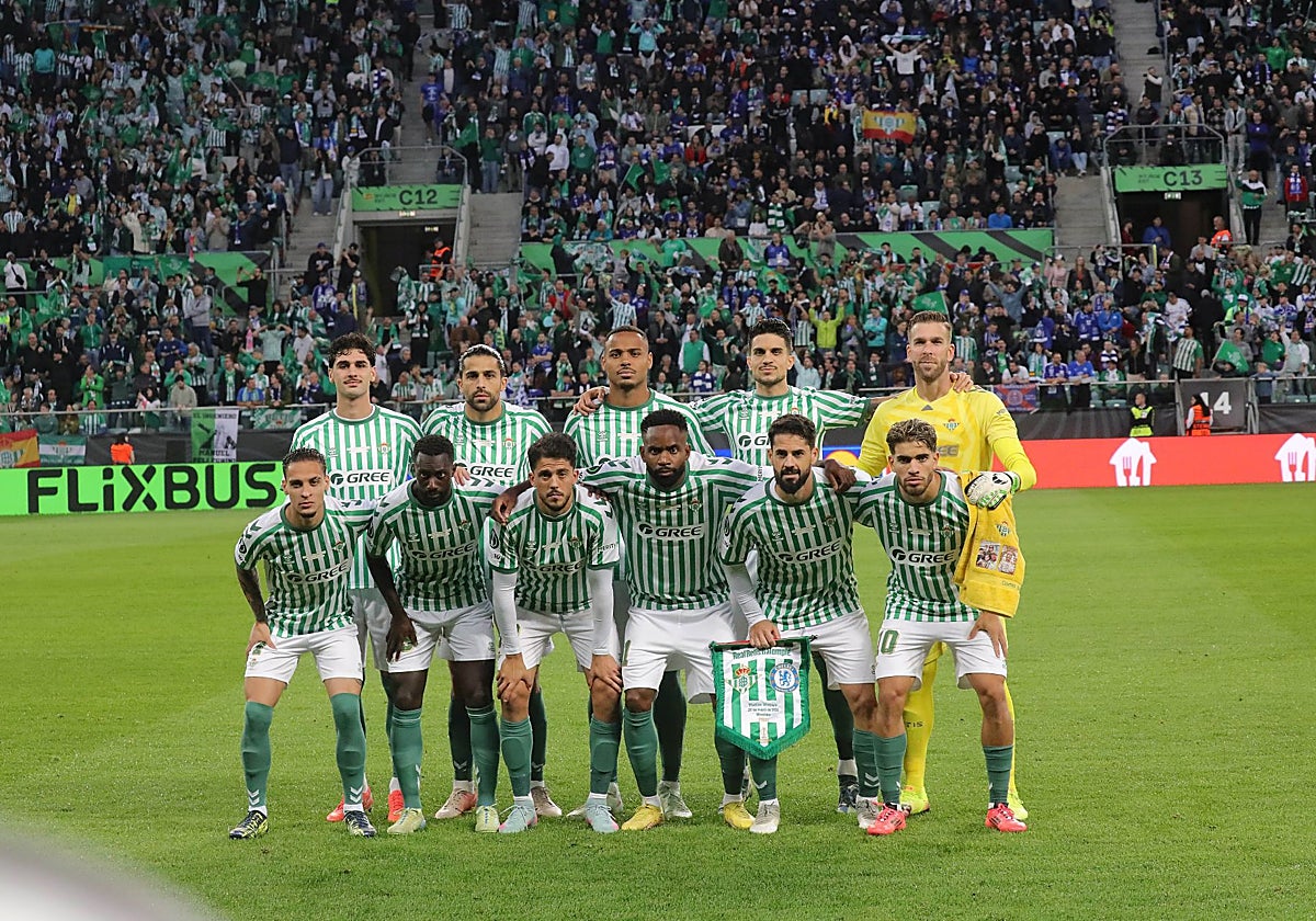 El once inicial del Betis para la final de la Conference League
