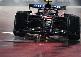 Heroico tercer puesto de Sainz en la helada clasificación de Las Vegas