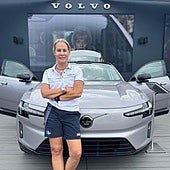 Theresa Zabell, en el stand de Volvo en Cartagena, durante The Ocean Race Europe