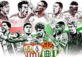 La ciudad de Sevilla se viste de derbi para su día grande