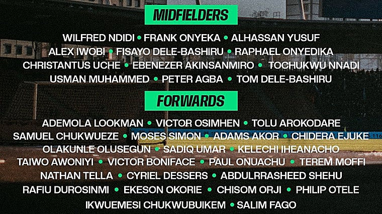 Ejuke y Akor Adams entran en la prelista de Nigeria para la Copa de África