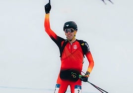 Oriol Cardona, durante una prueba de la Copa del Mundo del año pasado
