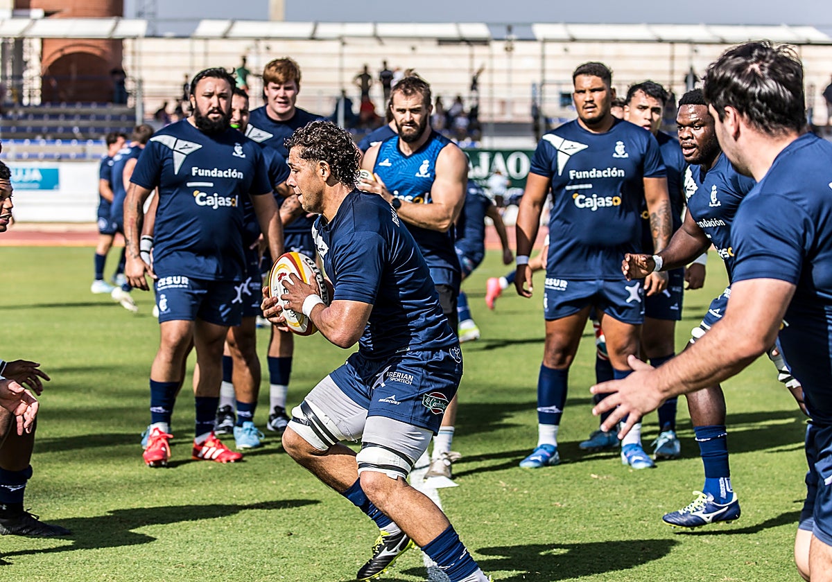 Los jugadores del Cajasol Real Ciencias, en un entrenamiento reciente