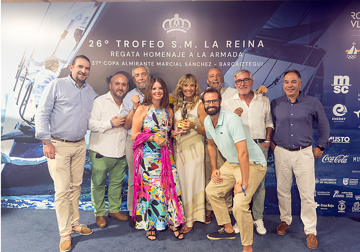 Un grupo de periodistas en el pasado Trofeo de SM la Reina